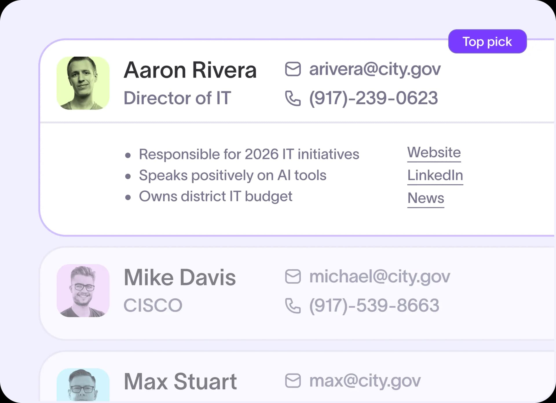 Engage the most relevant decision-makers